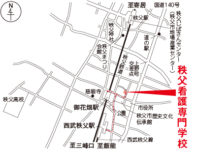 秩父看護専門学校の地図