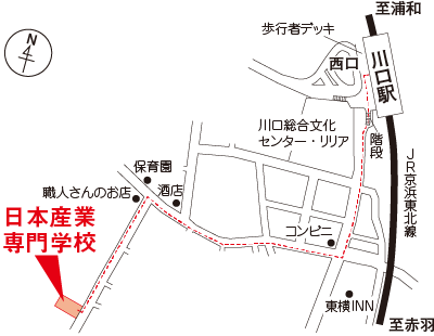 日本産業専門学校の地図